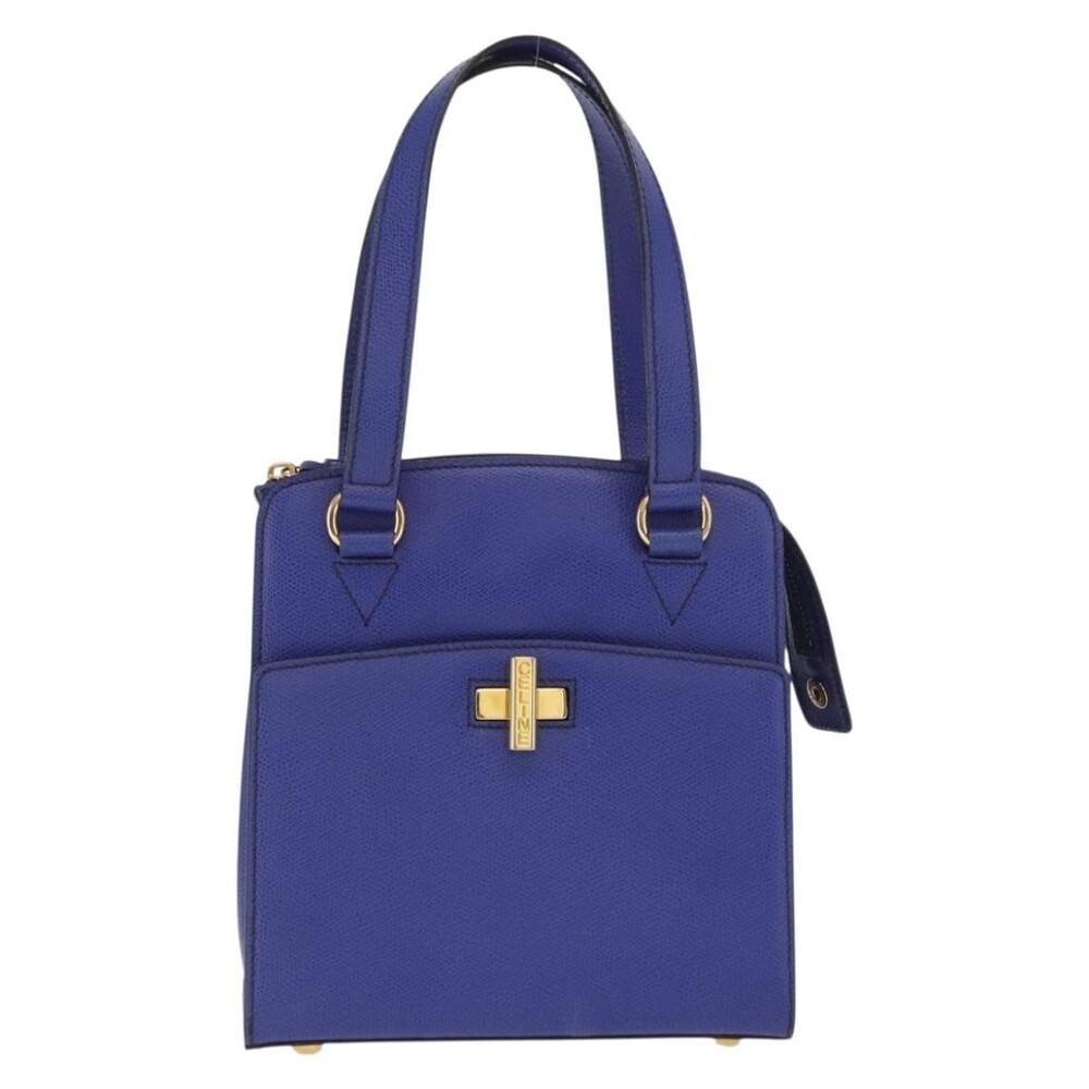 Celine Leather Circle Handbag Purple